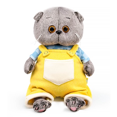 Мягкая игрушка «Басик BABY в комбинезоне на лямках», 20 см