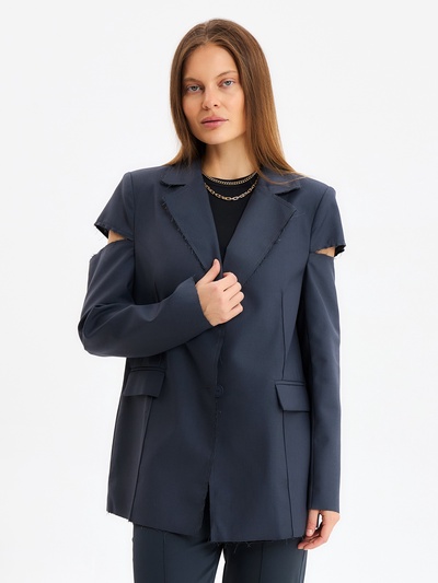 Пиджак женский MINAKU: Classic, темно-серый, размер 50-52