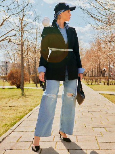 Пиджак женский MINAKU: Classic, чёрный, размер 46-48