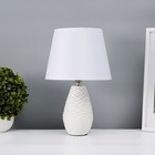 Настольная лампа с абажуром RISALUX «Мелли», Е14, 40 Вт, белый, 19.5×19×,5×31.5 см - фото 30818491
