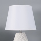 Настольная лампа с абажуром RISALUX «Мелли», Е14, 40 Вт, белый, 19.5×19×,5×31.5 см - фото 30818493