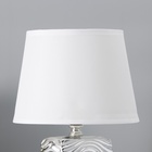 Настольная лампа с абажуром RISALUX «Авейро», Е14, 40 Вт, хром, 18×18×28 см - Фото 3