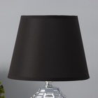 Настольная лампа с абажуром RISALUX «Мирена», Е14, 40 Вт, чёрно-хромовый, 20×20×33 см - фото 31219187