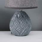 Настольная лампа с абажуром RISALUX «Аурелия», Е14, 40 Вт, серый, 20×20×33.5 см - Фото 4