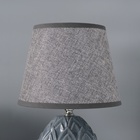 Настольная лампа с абажуром RISALUX «Аурелия», Е14, 40 Вт, серый, 20×20×33.5 см - Фото 5