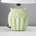 Настольная лампа с абажуром RISALUX «Сова», Е14, 40 Вт, салатовый, 20×20×29 см - Фото 6