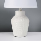 Настольная лампа с абажуром RISALUX «Лиам», Е14, 40 Вт, белый, 20×20×31 см - Фото 3