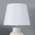 Настольная лампа с абажуром RISALUX «Лиам», Е14, 40 Вт, белый, 20×20×31 см - Фото 4