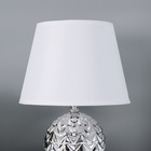 Настольная лампа с абажуром RISALUX «Шади», Е14, 40 Вт, хром, 23×23×32 см - Фото 4