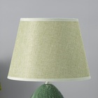 Настольная лампа с абажуром RISALUX «Инесса», Е14, 40 Вт, зелёный, 22.5×22.5×33.5 см - Фото 3