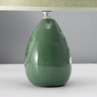 Настольная лампа с абажуром RISALUX «Инесса», Е14, 40 Вт, зелёный, 22.5×22.5×33.5 см - Фото 5