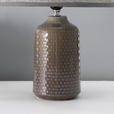 Настольная лампа с абажуром RISALUX «Иридиум», Е27, 40 Вт, 30×30×43 см