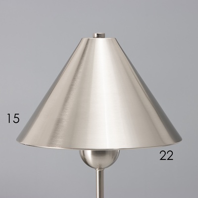 Настольная лампа с абажуром RISALUX «Найла» модерн, Е27, 3 Вт, серебро, 23×23×51.5 см