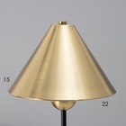 Настольная лампа с абажуром RISALUX «Найла» модерн, Е27, 3 Вт, латунь, 23×23×51.5 см - Фото 3