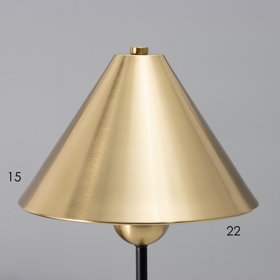 Настольная лампа с абажуром RISALUX «Найла» модерн, Е27, 3 Вт, латунь, 23×23×51.5 см