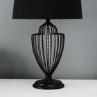 Настольная лампа с абажуром RISALUX «Джанго», Е27, 40 Вт, чёрный, 33×33×58 см 10338301