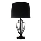 Настольная лампа с абажуром RISALUX «Джанго», Е27, 40 Вт, чёрный, 33×33×58 см 10338301