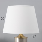 Настольная лампа с абажуром RISALUX «Лори», Е27, 40 Вт, латунь, 28×28×45.5 см - Фото 5