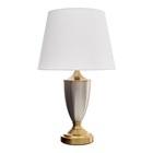 Настольная лампа с абажуром RISALUX «Лори», Е27, 40 Вт, латунь, 28×28×45.5 см - Фото 8