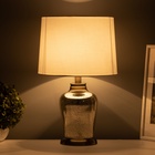 Настольная лампа с абажуром RISALUX «Брук», Е27, 40 Вт, бронза, 25×25×41 см - Фото 4