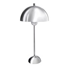 Настольная лампа с абажуром RISALUX «Купер» модерн, Е27, 3 Вт, хром, 25×25×53 см - Фото 6