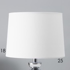 Настольная лампа с абажуром RISALUX «Джоел», Е27, 40 Вт, хром, 25×25×42.5 см - Фото 5