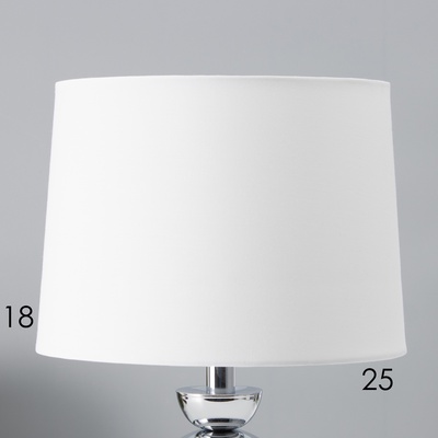 Настольная лампа с абажуром RISALUX «Джоел», Е27, 40 Вт, хром, 25×25×42.5 см