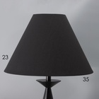 Настольная лампа с абажуром RISALUX «Эрика», Е27, 40 Вт, чёрный, 34×34×56 см - Фото 3