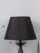 Настольная лампа с абажуром RISALUX «Эрика», Е27, 40 Вт, чёрный, 34×34×56 см - Фото 3