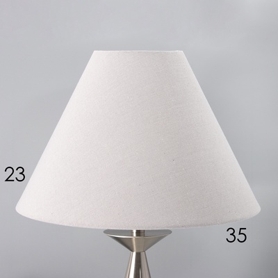 Настольная лампа с абажуром RISALUX «Эрика», Е27, 40 Вт, серебро, 34×34×56 см