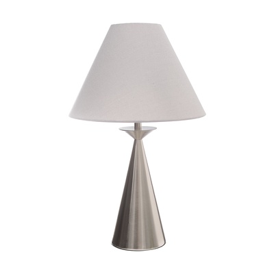 Настольная лампа с абажуром RISALUX «Эрика», Е27, 40 Вт, серебро, 34×34×56 см