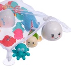 Игрушки для купания в ванной, набор 14 шт., сетка для хранения - Фото 3