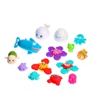 Игрушки для купания в ванной, набор 14 шт., сетка для хранения - Фото 5