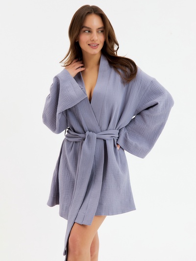 Халат домашний женский KAFTAN Basic, размер 40-42, серый