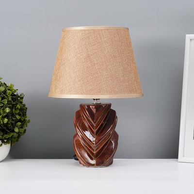 Настольная лампа с абажуром RISALUX «Гринда», Е14, 40 Вт, 22.5×22.5×32 см