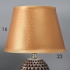 Настольная лампа с абажуром RISALUX «Джейн», Е14, 40 Вт, коричневый, 22.5×22.5×31.5 см - Фото 4