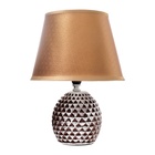 Настольная лампа с абажуром RISALUX «Джейн», Е14, 40 Вт, коричневый, 22.5×22.5×31.5 см - Фото 6