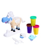 Набор для игры с мягким пластилином «Зверятки», 3 баночки с массой для лепки, 5 предметов - Фото 5