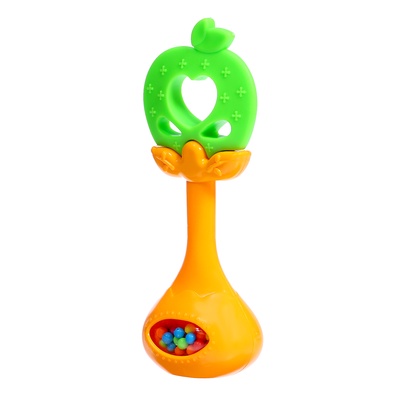 Погремушки с прорезывателями для зубов «Фруктики. Яблоко», набор 4 шт.