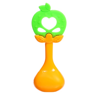 Погремушки с прорезывателями для зубов «Фруктики. Яблоко», набор 4 шт.