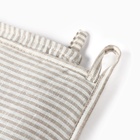 Кухонный набор «Этель» Straightforward: варежка 20×28 см, прихватка 19×19 см, лен 100%,180 г/м² - Фото 4