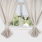 Шторы для кухни Этель Straightforward, 140×180 см-2 шт., подхваты 2 шт., лен 100% - Фото 1