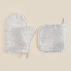 Набор кухонный SL HOME Direction: варежка 20×28 см, прихватка 19×19 см, лён 100%,180 г/м² - Фото 3