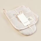 Набор кухонный SL HOME Gloomy: варежка 20×28 см, прихватка 19×19 см, лён 100%,180 г/м² - Фото 5