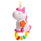 Музыкальная игрушка - подвеска «Любимый единорог», прорезыватель - погремушка, звук, свет, цвет розовый - Фото 3