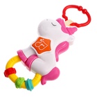 Музыкальная игрушка - подвеска «Любимый единорог», прорезыватель - погремушка, звук, свет, цвет розовый - Фото 6