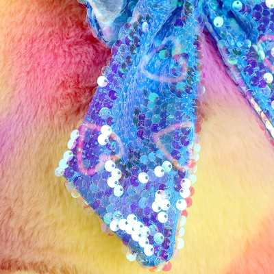 Мягкая игрушка «Мишка», с паетками, 80 см, цвет жёлтый