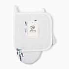 Кухонный набор «Этель. Полевые цветочки»: варежка 20×27 см, прихватка 19×19 см, рогожка 176 г/м², 100% хлопок - Фото 5