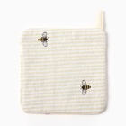 Прихватка «Доляна. Пчёлки», 19×19 см, рогожка 164 г/м², 100% хлопок - фото 31018190