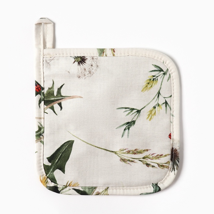 Прихватка «Этель. Одуванчики», 19×19 см, 100% хлопок, саржа 178 г/м² - Фото 1